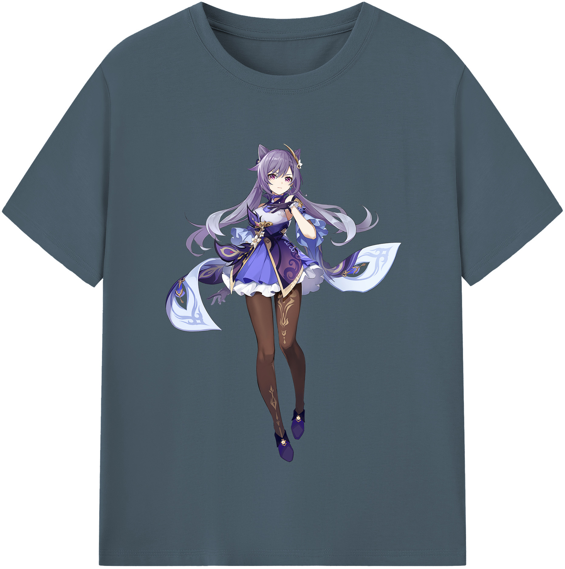げんし神 刻晴 こくせい genshin Kokusei 綿100％半袖Tシャツ（フロントプリント）